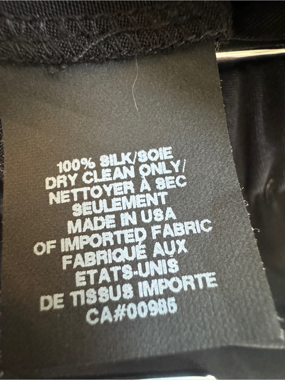 Maria Cornejo Black Silk Slim Straight Pants w/ Pockets & Elastic Waist 2/4 - Picture 6 of 6